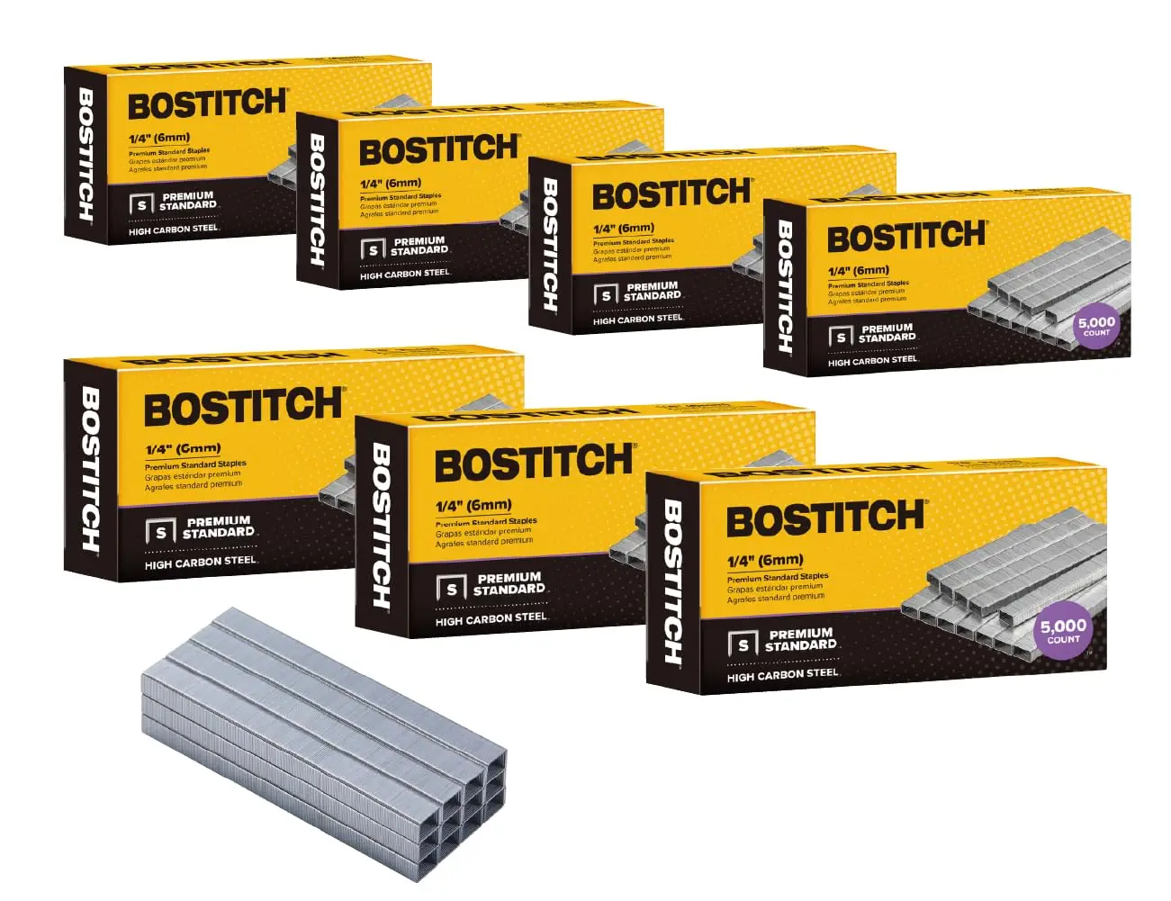 Standard 1/4" Staples, 35,000 Pack, 210 per Strip, 7 Boxes
Standard 1/4" Staples, 35,000 Pack, 210 per Strip, 7 Boxes