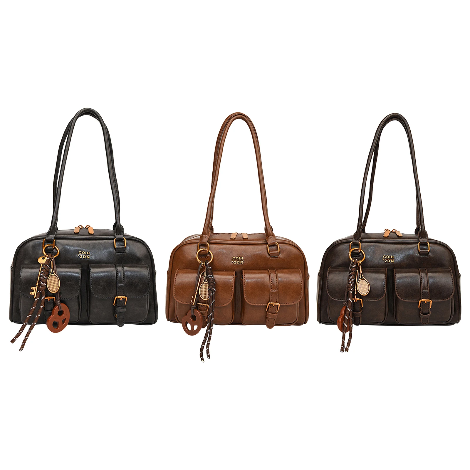 Multi Pockets Shoulder Bag with Multiple Pockets PU Leather Handbag Retro Solid Color Leather Handbag for Commute Travel
Multi Pockets Shoulder Bag with Multiple Pockets PU Leather Handbag Retro Solid Color Leather Handbag for Commute Travel