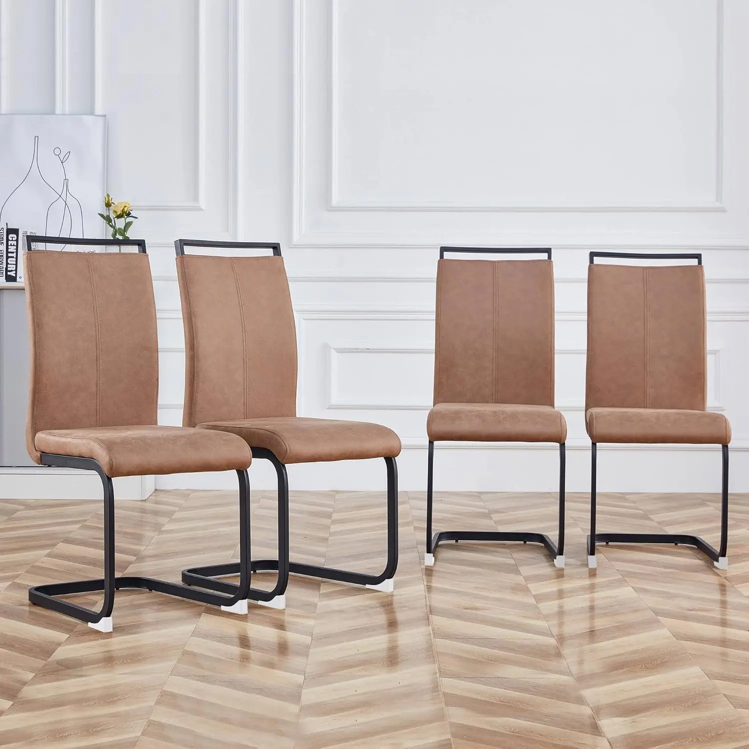 Modern Dining Chairs Set of 4, Side & Kitchen Chairs with Leathaire Padded Seat High Back, for Dining, Kitchen & Living Room - B
Modern Dining Chairs Set of 4, Side & Kitchen Chairs with Leathaire Padded Seat High Back, for Dining, Kitchen & Living Room - B