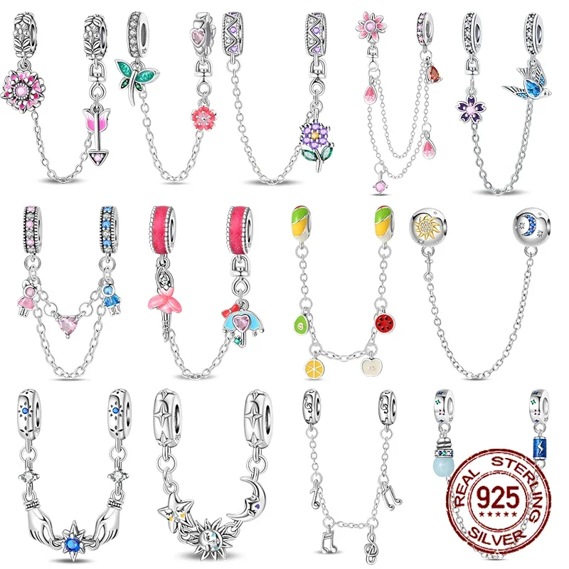New 925 Sterling Silver Charms Buttefly Daisy Safety Chain Musical Notes Change Beads Fit Original Bracelet Ladies DIY Jewelry
New 925 Sterling Silver Charms Buttefly Daisy Safety Chain Musical Notes Change Beads Fit Original Bracelet Ladies DIY Jewelry