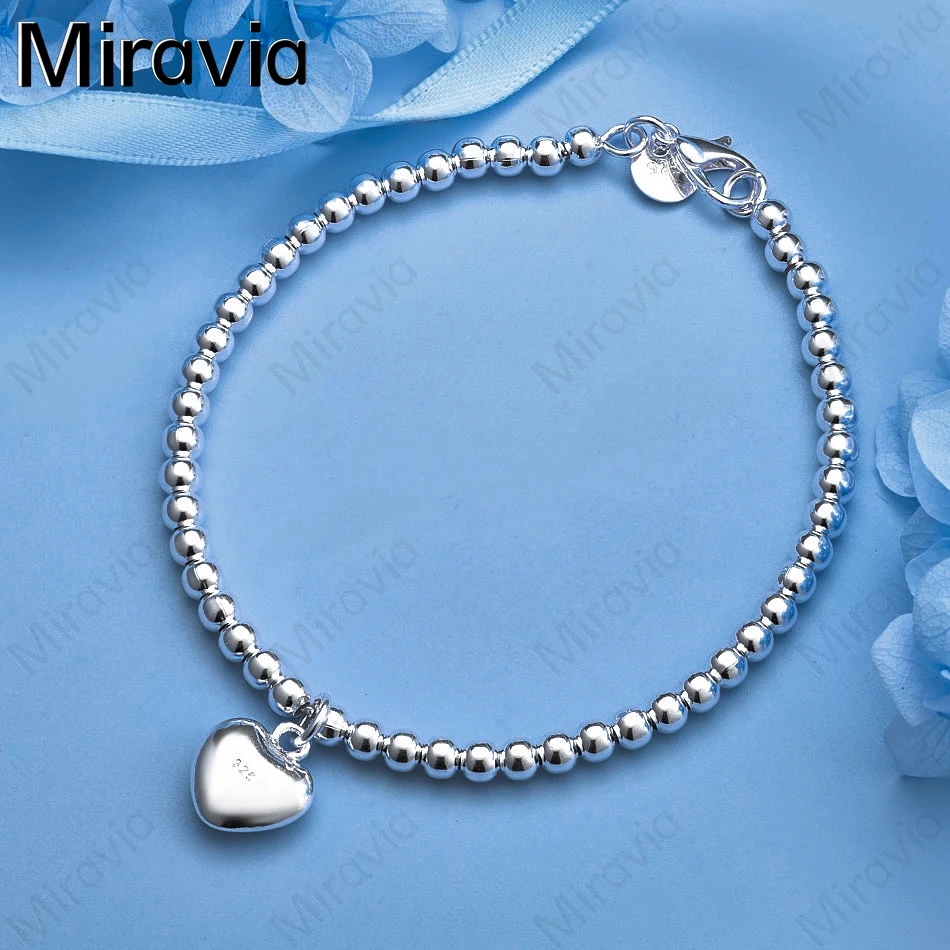 Miravia 925 Sterling Silver 4MM Round Bead Chain Love Pendant Bracelet Charm Cute Women Party Jewelry
Miravia 925 Sterling Silver 4MM Round Bead Chain Love Pendant Bracelet Charm Cute Women Party Jewelry