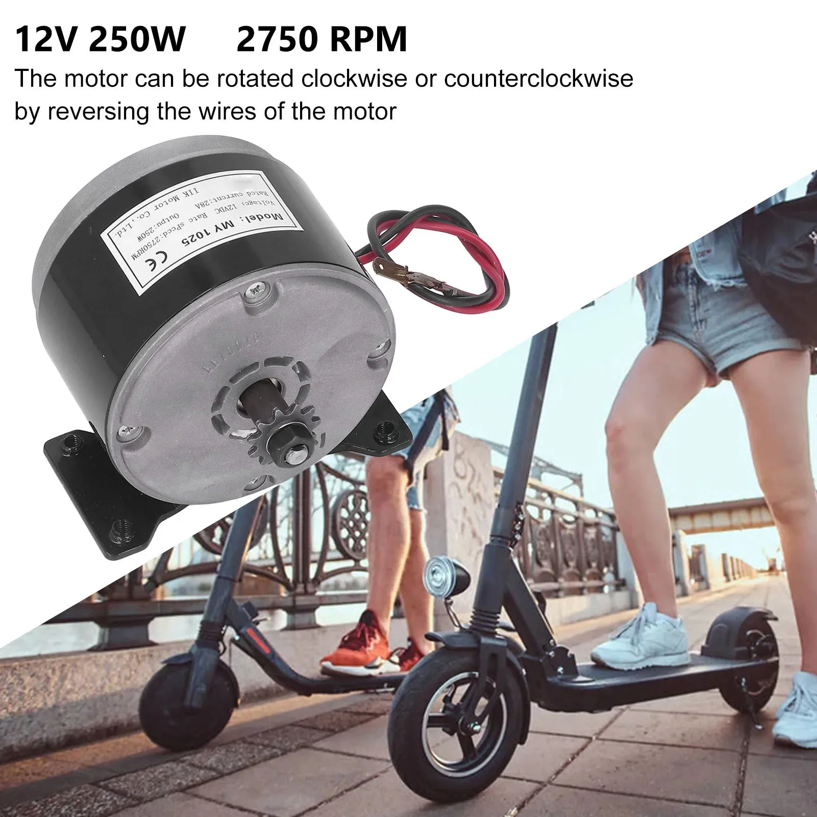 MY1025 12V 250W High Speed Brushed Motor 2750rpm High Efficiency Aluminum Electric Motor for Electric Scooter MY1025 Motor
MY1025 12V 250W High Speed Brushed Motor 2750rpm High Efficiency Aluminum Electric Motor for Electric Scooter MY1025 Motor