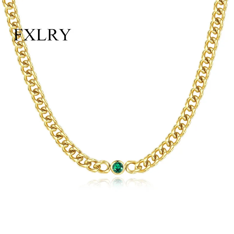 FXLRY Fashion Stainless Steel Chain Chocker Necklaces For Women Gold Color For Pendant Flat Donot Fade Jewelry
FXLRY Fashion Stainless Steel Chain Chocker Necklaces For Women Gold Color For Pendant Flat Donot Fade Jewelry