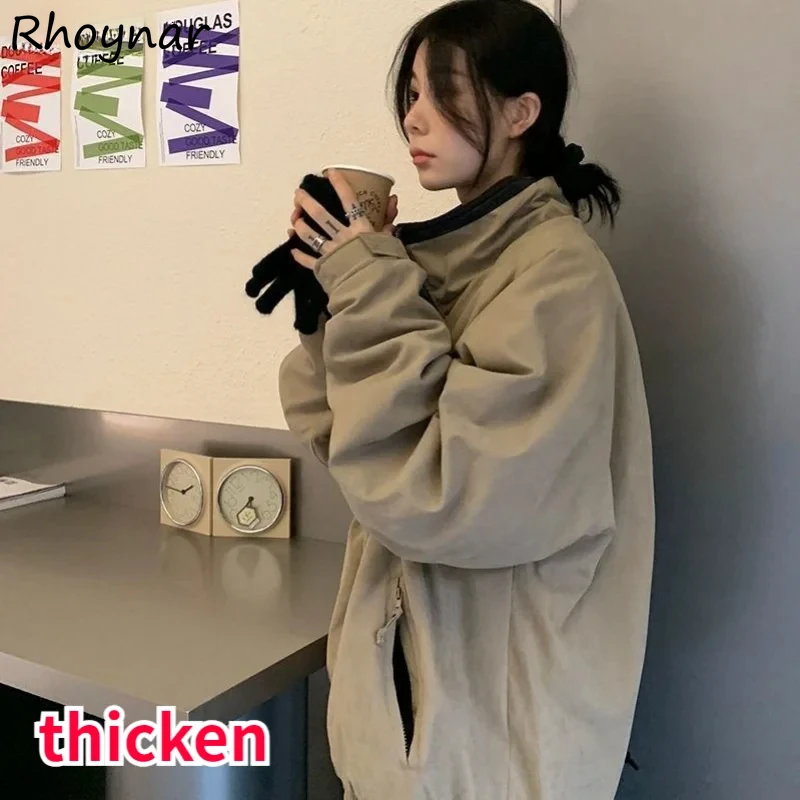 Basic Khaki Jackets Women Simple Solid Loose BF Leisure Streetwear Students Unisex All-match Thicken Winter Warm New Fashion Ins
Basic Khaki Jackets Women Simple Solid Loose BF Leisure Streetwear Students Unisex All-match Thicken Winter Warm New Fashion Ins