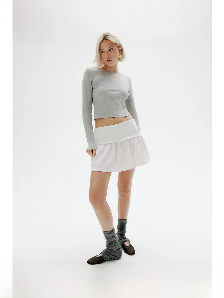 H&M Fashionable Casual Knitted Bell Bottom Short Skirt Women's Summer Clothing Low Waist Polyester And Spandex Blend
H&M Fashionable Casual Knitted Bell Bottom Short Skirt Women's Summer Clothing Low Waist Polyester And Spandex Blend