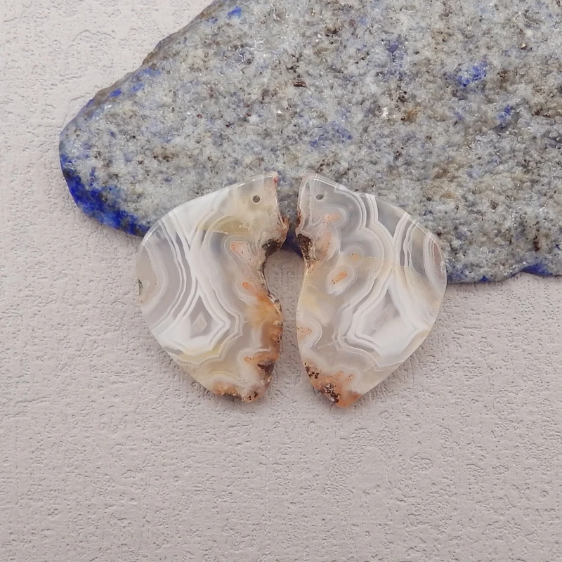 Handmade Jewelry Natural Stone Agate Nugget Earring Bead Accessories For Women 31x21x3mm 8g
Handmade Jewelry Natural Stone Agate Nugget Earring Bead Accessories For Women 31x21x3mm 8g