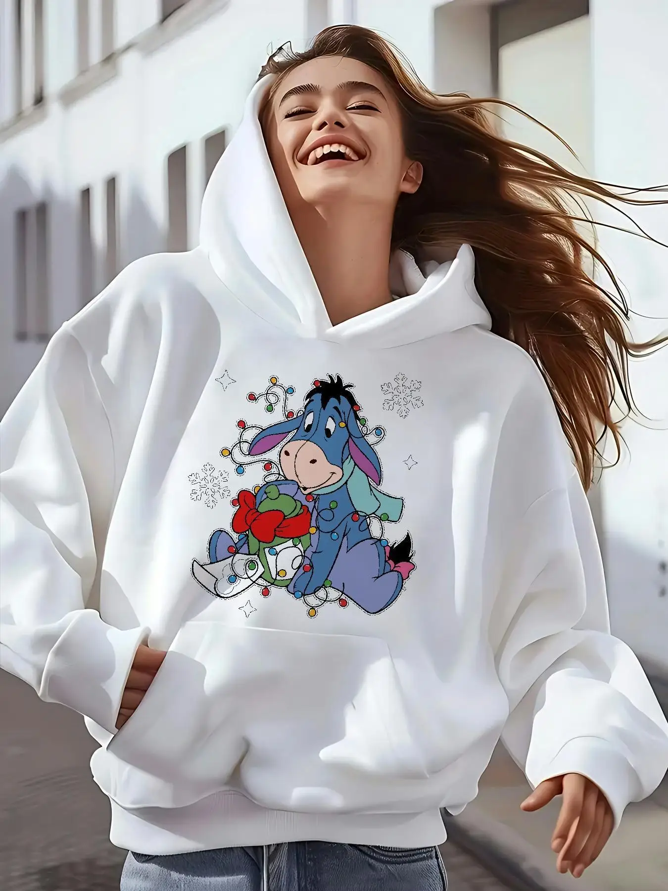 Женская флисовая толстовка с капюшоном Disney Eeyore на Рождество, осень и зиму, свободная повседневная одежда унисекс большого размера
Женская флисовая толстовка с капюшоном Disney Eeyore на Рождество, осень и зиму, свободная повседневная одежда унисекс большого размера