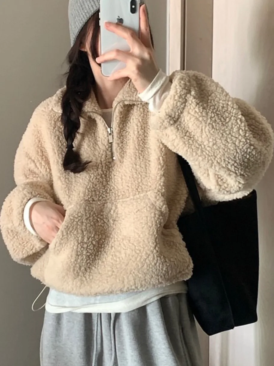 Lamb Fur Hoodie Jaet Women's Vintage Stand Collar f Zip Loose Autumn Winter Thi Warm Youthful Top Trendy Cotton Long S...
Lamb Fur Hoodie Jaet Women's Vintage Stand Collar f Zip Loose Autumn Winter Thi Warm Youthful Top Trendy Cotton Long S...