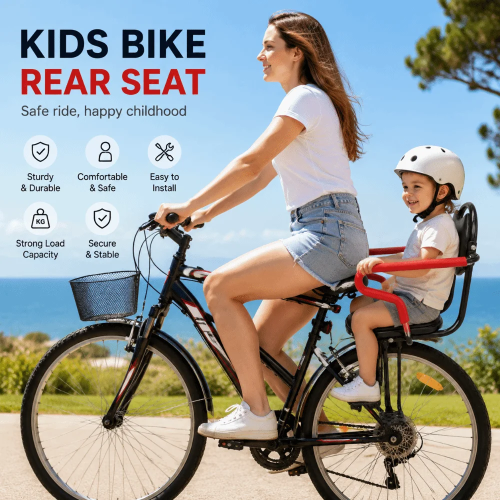 Rear-mounted Child Bike Seat Saddle Armrest Easy Installation Child Bicycle Seat for MTB Pedal Child Safety Seat Baby Seat
Rear-mounted Child Bike Seat Saddle Armrest Easy Installation Child Bicycle Seat for MTB Pedal Child Safety Seat Baby Seat