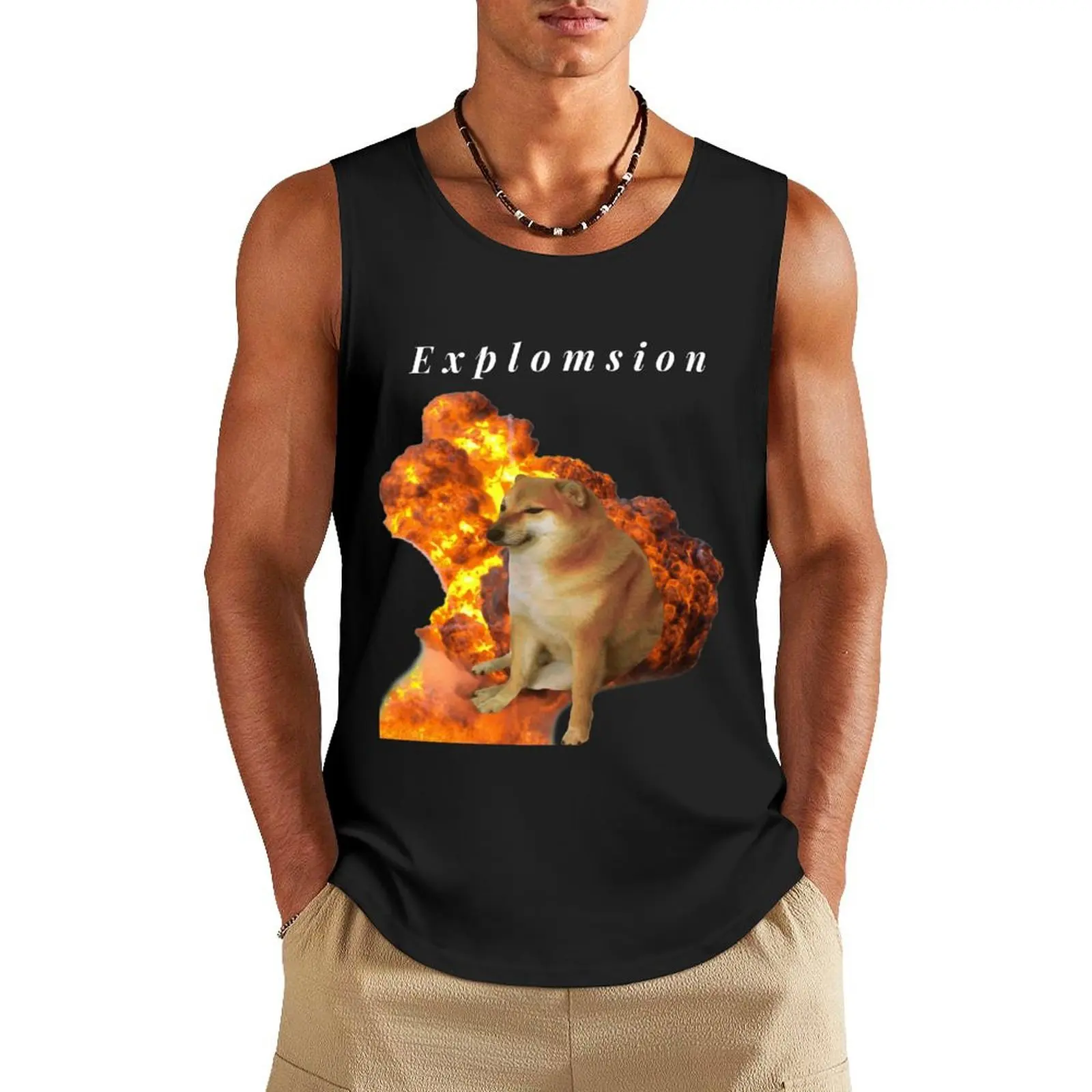 Cheems Explomsion Tank Top quick-drying t-shirt sleeveless gym shirts male Men's gym t-shirts men clothings
Cheems Explomsion Tank Top quick-drying t-shirt sleeveless gym shirts male Men's gym t-shirts men clothings