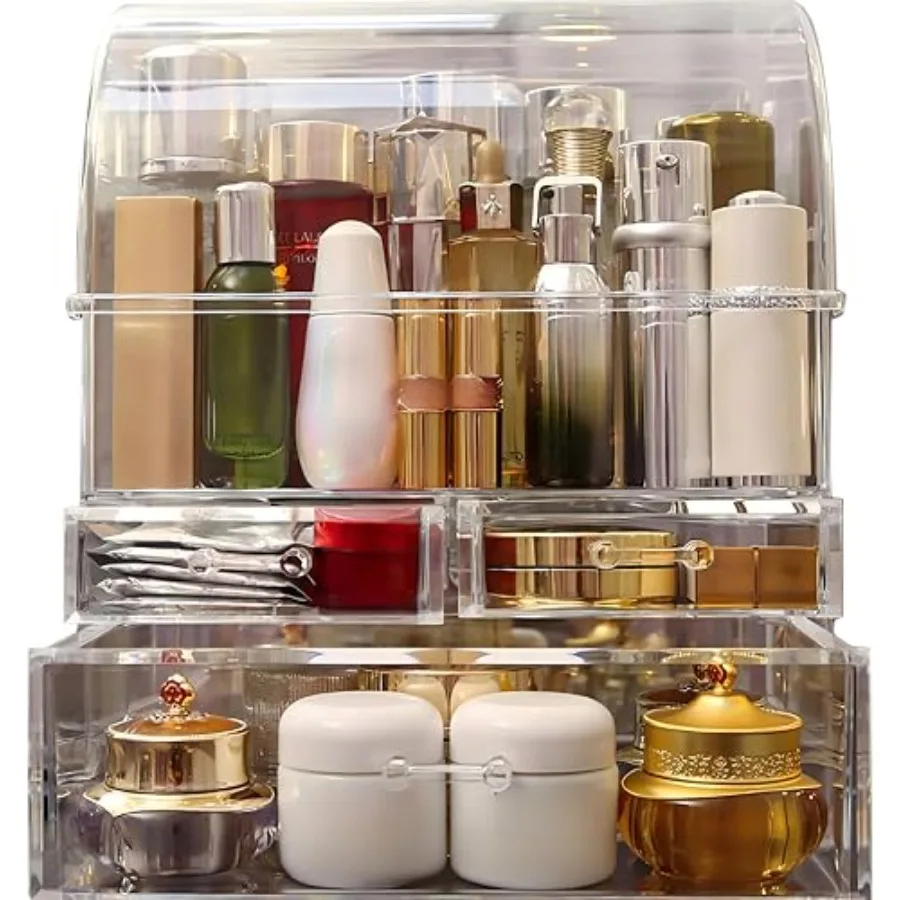 Clear Large Acrylic Makeup Organizer With Lid Cosmetic Storage Drawers Portable Makeup Organizers Dustproof And Waterproof Box
Clear Large Acrylic Makeup Organizer With Lid Cosmetic Storage Drawers Portable Makeup Organizers Dustproof And Waterproof Box
