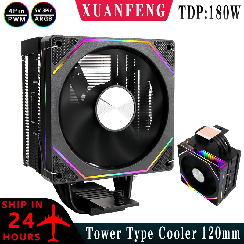 XUANFENG 120mm Argb Fan mute Cpu Air Cooler LGA2011-3 115x 18xx Efficient Black 4 Heat Pipe Compatible i5 i7 i9 x79 x99 AM4 AM5
XUANFENG 120mm Argb Fan mute Cpu Air Cooler LGA2011-3 115x 18xx Efficient Black 4 Heat Pipe Compatible i5 i7 i9 x79 x99 AM4 AM5