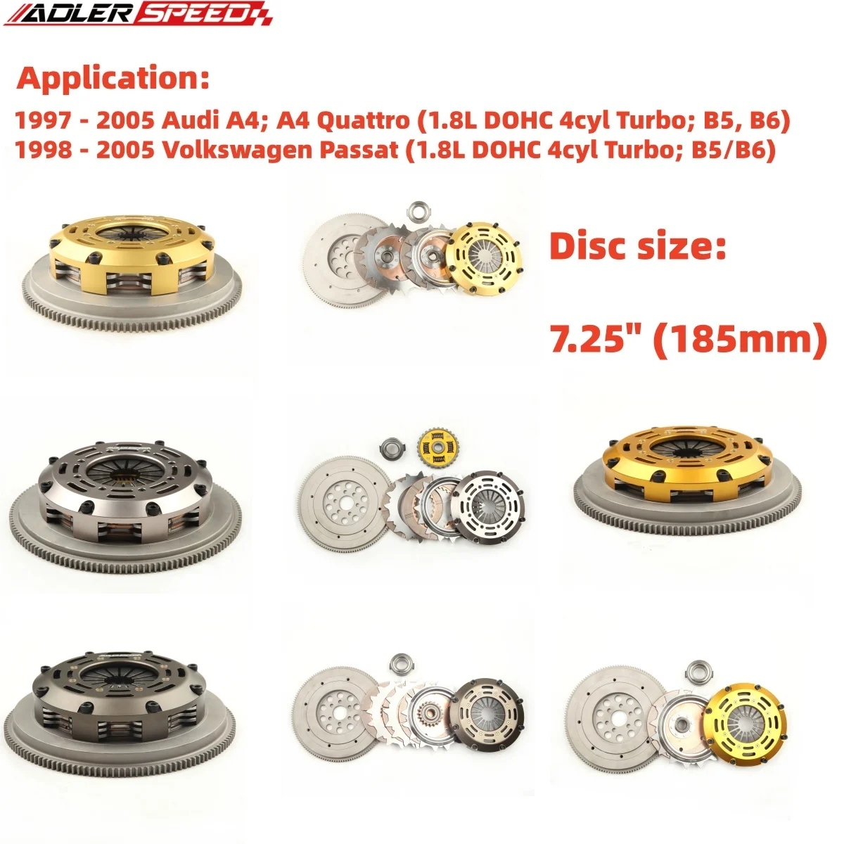 Сцепление ADLERSPEED для Audi A4 A4 Quattro/VW Passat 1.8L DOHC 4cyl Turbo B5/B6 Sprung Clutch/Racing Clutch/Single/Twin/Triple Disc
Сцепление ADLERSPEED для Audi A4 A4 Quattro/VW Passat 1.8L DOHC 4cyl Turbo B5/B6 Sprung Clutch/Racing Clutch/Single/Twin/Triple Disc