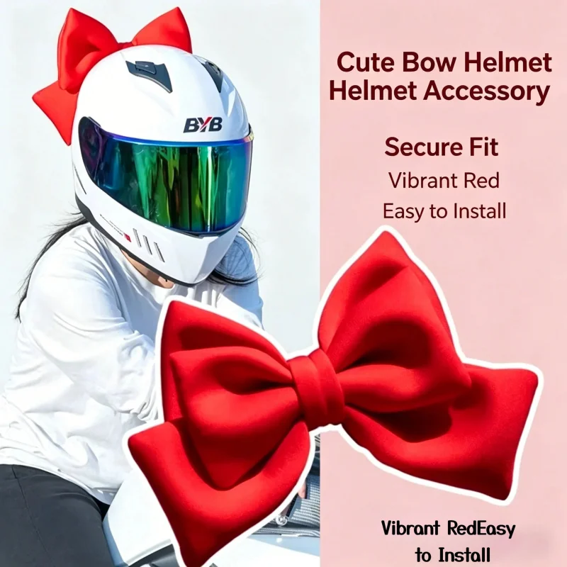 Motorcycle Helmet Bow Decoration, Rear Seat Backrest Accent for Full-Face Helmets, Electric Vehicle Accessory
Motorcycle Helmet Bow Decoration, Rear Seat Backrest Accent for Full-Face Helmets, Electric Vehicle Accessory