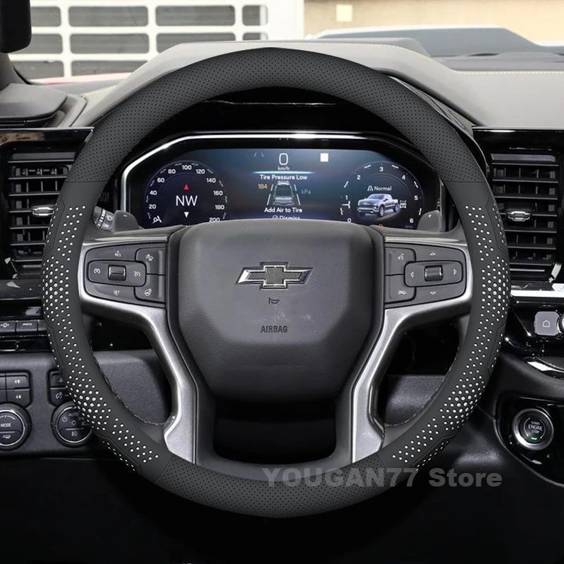 Leather Car Steering Wheel Cover For Chevrolet Silverado 2015-2023 2024 Non-slip Auto Steering Wheel Auto Accessories
Leather Car Steering Wheel Cover For Chevrolet Silverado 2015-2023 2024 Non-slip Auto Steering Wheel Auto Accessories