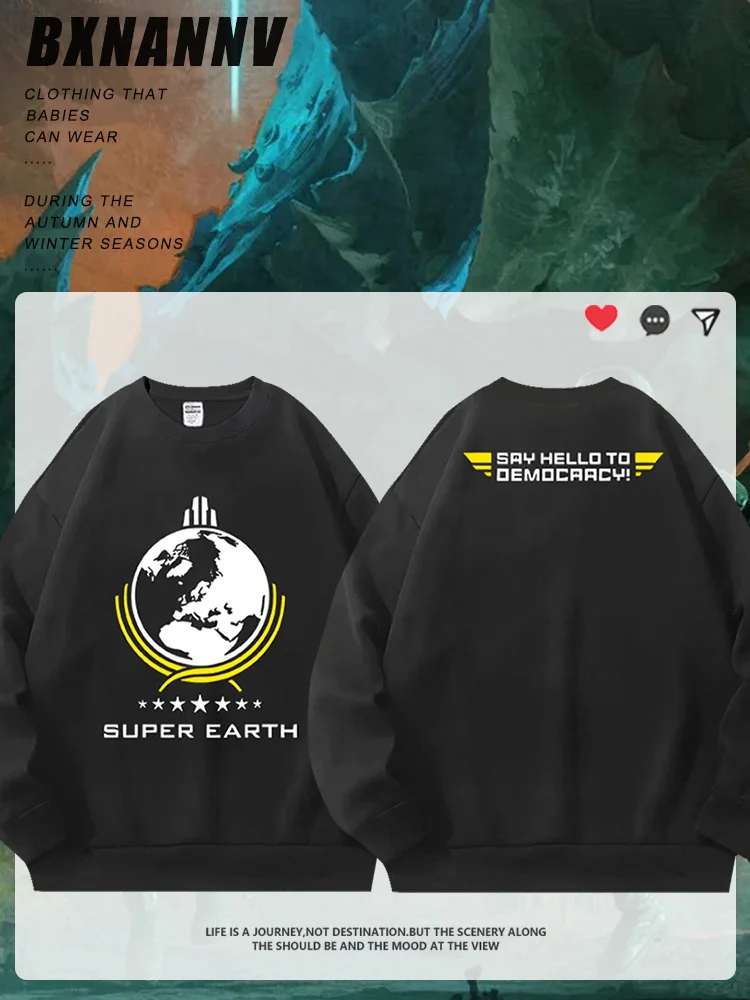 Мужская модная осенняя толстовка Super Earth Game Game Themed Round Ne Sweatirt с флисовой подкладкой, свободного кроя, с длинными рукавами и принтом
Мужская модная осенняя толстовка Super Earth Game Game Themed Round Ne Sweatirt с флисовой подкладкой, свободного кроя, с длинными рукавами и принтом