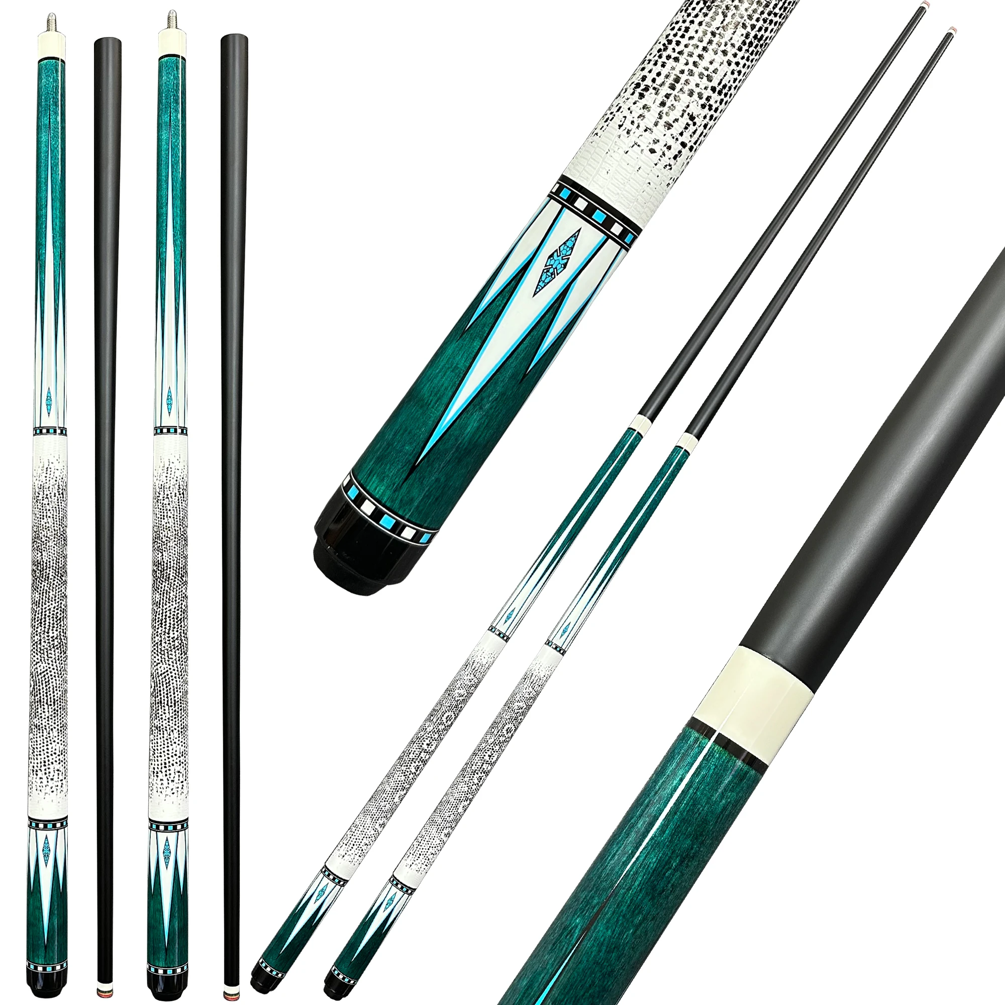 A stylish lizard-patterned grip for the billiard cue, with excellent force transmission and stable shot execution.
A stylish lizard-patterned grip for the billiard cue, with excellent force transmission and stable shot execution.
