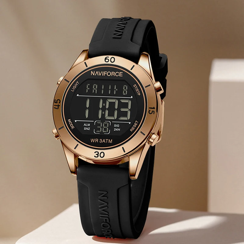 NAVIFORCE Women's Classic Quartz Watches Elegant Silicone Strap Luminous Hands Calendar Stopwatch 5ATM Waterproof Fashion Gift
NAVIFORCE Women's Classic Quartz Watches Elegant Silicone Strap Luminous Hands Calendar Stopwatch 5ATM Waterproof Fashion Gift