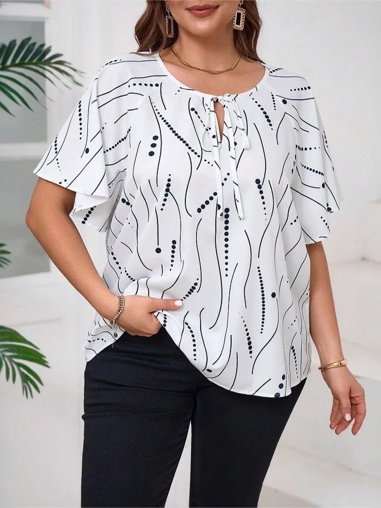 Women's Plus Size XL-3XL Casual Short Sleeve T-shirt Big Size 3XL Flower Print Blouse Top Women Clothing Oversized Summer Autumn
Women's Plus Size XL-3XL Casual Short Sleeve T-shirt Big Size 3XL Flower Print Blouse Top Women Clothing Oversized Summer Autumn
