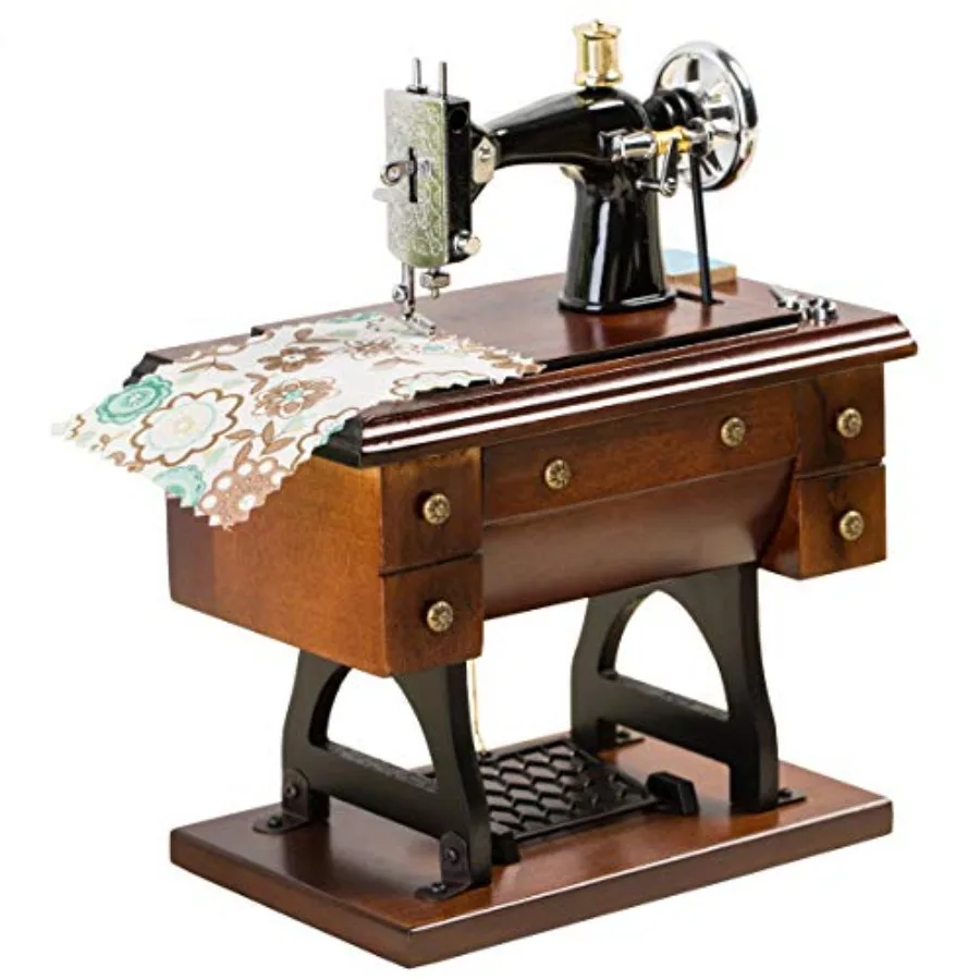 Sewing Machine Music Box Gift, Wooden Vintage Musical Box Christmas Anniversary Birthday Gifts for Mom Wife Grandma Friend Wind
Sewing Machine Music Box Gift, Wooden Vintage Musical Box Christmas Anniversary Birthday Gifts for Mom Wife Grandma Friend Wind