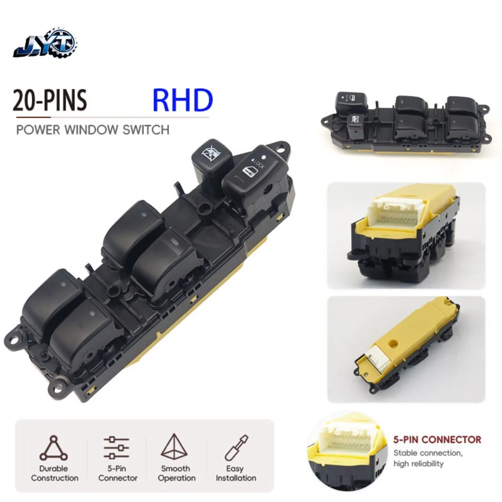 Front Right RHD Power Window Control Switch Glass Lifter Button for TOYOTA PRADO 2003 2004 2005 2006 2007 2008 Car Accessories
Front Right RHD Power Window Control Switch Glass Lifter Button for TOYOTA PRADO 2003 2004 2005 2006 2007 2008 Car Accessories