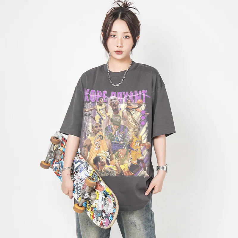 Bc American Vintage Kobe Star Print Basketball Hip Hop Short Sleeve T-shirt Men and Women Loose High Street CommemorAtive Tops
Bc American Vintage Kobe Star Print Basketball Hip Hop Short Sleeve T-shirt Men and Women Loose High Street CommemorAtive Tops