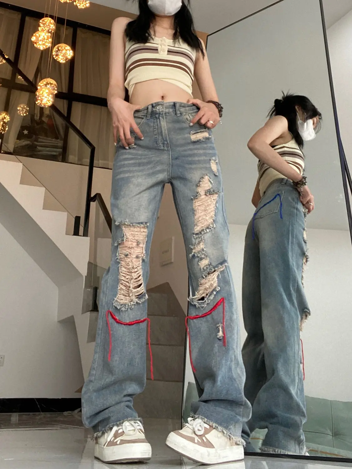 American Street Style Jeans Women Spring Autumn New Harajuku Style Fashion Loose Straight Wide-Leg Ins Hot Girl Pants
American Street Style Jeans Women Spring Autumn New Harajuku Style Fashion Loose Straight Wide-Leg Ins Hot Girl Pants