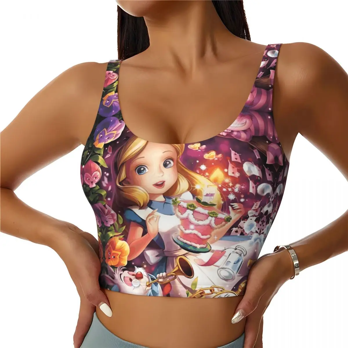 Custom Alice In Wonderland Mangas High Impact Sports Bras for Women Seamless Workout Yoga Crop Tank Tops
Custom Alice In Wonderland Mangas High Impact Sports Bras for Women Seamless Workout Yoga Crop Tank Tops