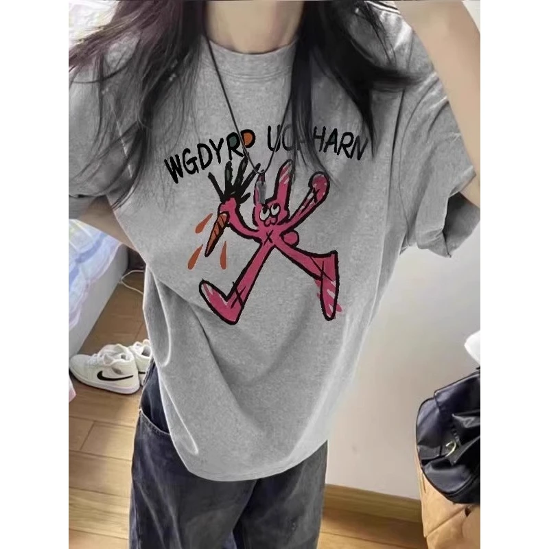 Женская футболка из чистого хлопка с коротким рукавом, свободного кроя, летний дизайн, уникальный американский стиль, топ с круглым вырезом
Женская футболка из чистого хлопка с коротким рукавом, свободного кроя, летний дизайн, уникальный американский стиль, топ с круглым вырезом