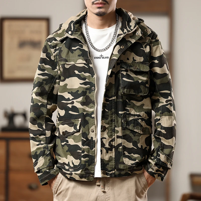 Fashionable Camouflage Cotton Jacket Spring Autumn Winter Polyester Lined Stylish Two Colors M-3XL Sizes Men's Casual Outerwear
Fashionable Camouflage Cotton Jacket Spring Autumn Winter Polyester Lined Stylish Two Colors M-3XL Sizes Men's Casual Outerwear