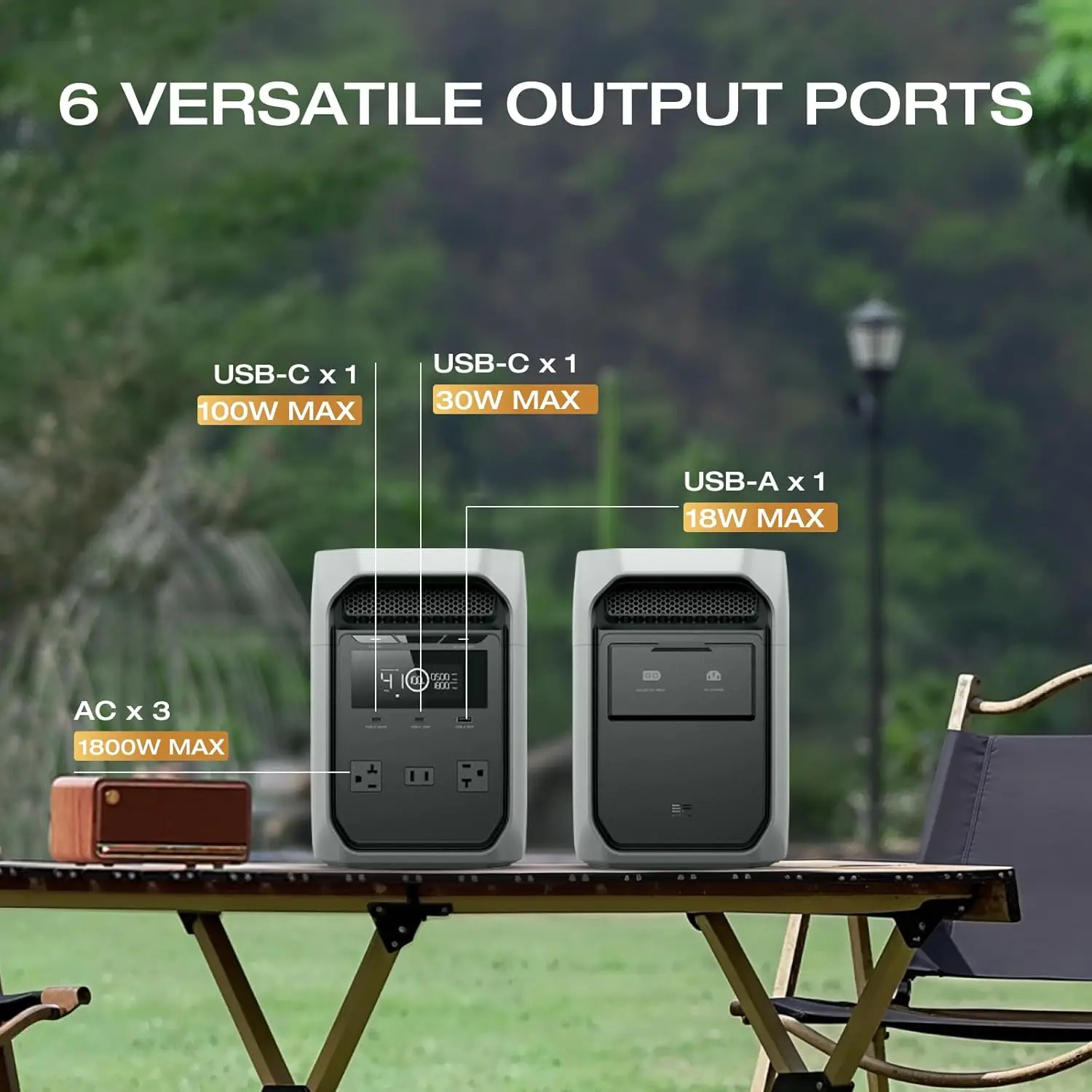 Portable Power Station Delta 3 Classic, 1024Wh LiFePO4 Battery, 1800W AC/100W USB-C Output, 1 Hr Fast Charge
Portable Power Station Delta 3 Classic, 1024Wh LiFePO4 Battery, 1800W AC/100W USB-C Output, 1 Hr Fast Charge