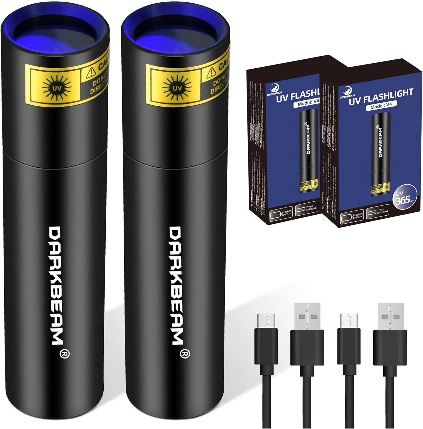 UV Flashlight 365nm Black Light, USB Rechargeable Mini Ultraviolet Light for Pet Urine, Stains, Uranium Glass, Money Detection, 2 Pack
UV Flashlight 365nm Black Light, USB Rechargeable Mini Ultraviolet Light for Pet Urine, Stains, Uranium Glass, Money Detection, 2 Pack