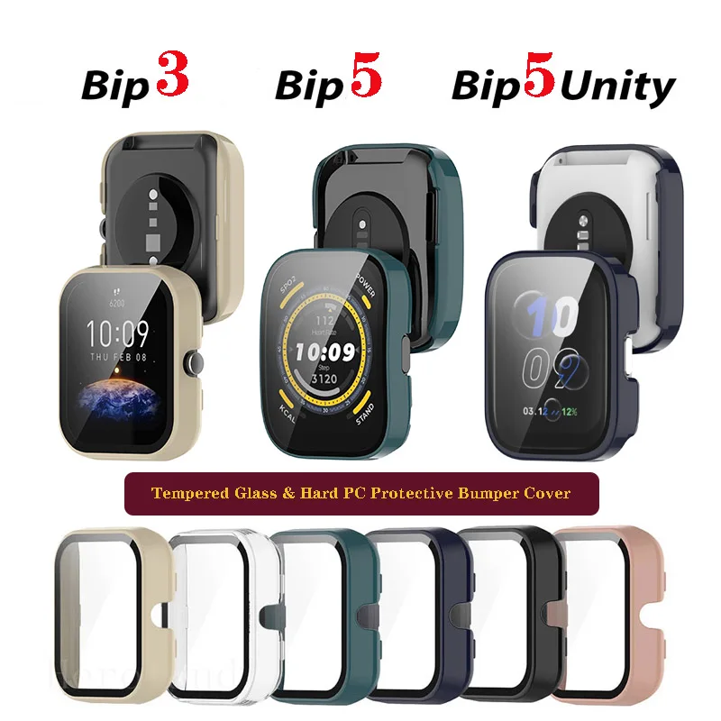 Glass+Case For Amazfit Bip 3 Pro / Bip 5 / Bip 5 unity / Screen Protector Tempered Glass & Hard PC Protective Bumper Cover
Glass+Case For Amazfit Bip 3 Pro / Bip 5 / Bip 5 unity / Screen Protector Tempered Glass & Hard PC Protective Bumper Cover