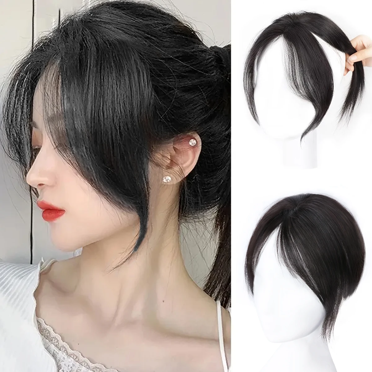 Synthetic Partial Bangs Curtain Bangs Hair Piece, Cover Gray Hair And Increase Hair Volume Topper Hair Extension For Daily Use
Synthetic Partial Bangs Curtain Bangs Hair Piece, Cover Gray Hair And Increase Hair Volume Topper Hair Extension For Daily Use