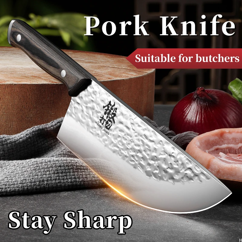 Pig slaughtering knife, sheep slaughtering knife, dividing knife, butcher selling meat knife, professional bone cutting knife
Pig slaughtering knife, sheep slaughtering knife, dividing knife, butcher selling meat knife, professional bone cutting knife