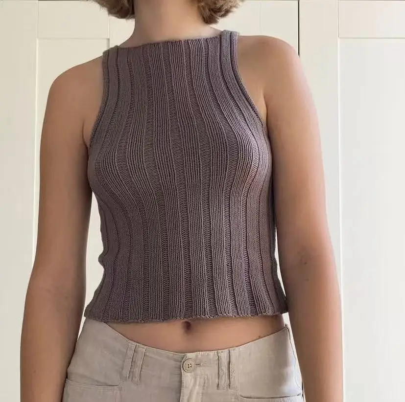 Pure Desire Wind Half High Neck Pit Strip Knitted Tank Top for Women's Summer New Style, Spicy Girl Short Style, Slim Fit
Pure Desire Wind Half High Neck Pit Strip Knitted Tank Top for Women's Summer New Style, Spicy Girl Short Style, Slim Fit