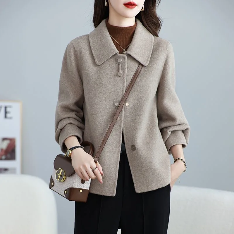 Ele Double-Sided Woolen Coat Women's Faionable Versatile Autumn Winter New Sle Cact Size Youthful Outerwear Top
Ele Double-Sided Woolen Coat Women's Faionable Versatile Autumn Winter New Sle Cact Size Youthful Outerwear Top