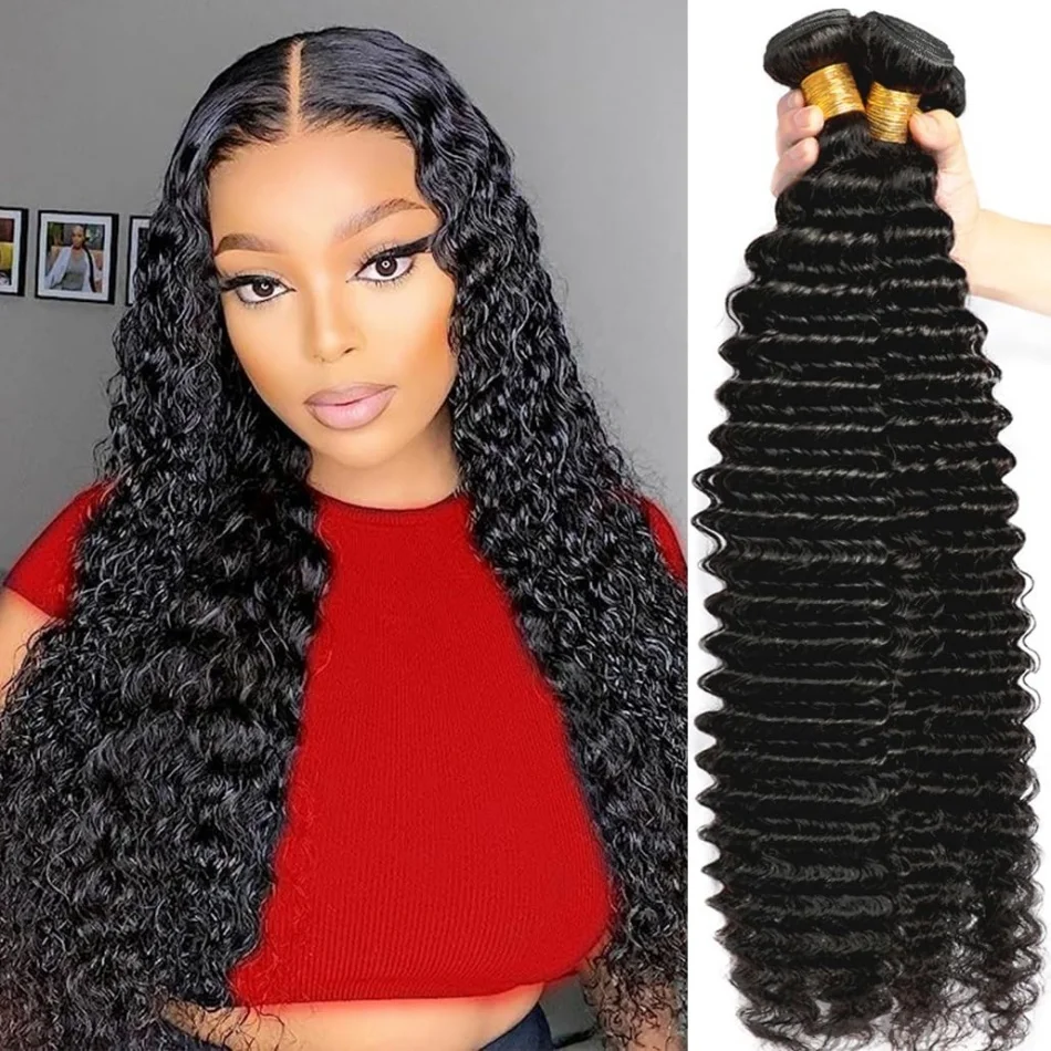 Curly Bundles Human Hair Natural Black Brazilian Deep Wave Hair 1 3 4 PCS Bundles Weave Bundles Human Hair Extensions For Women
Curly Bundles Human Hair Natural Black Brazilian Deep Wave Hair 1 3 4 PCS Bundles Weave Bundles Human Hair Extensions For Women