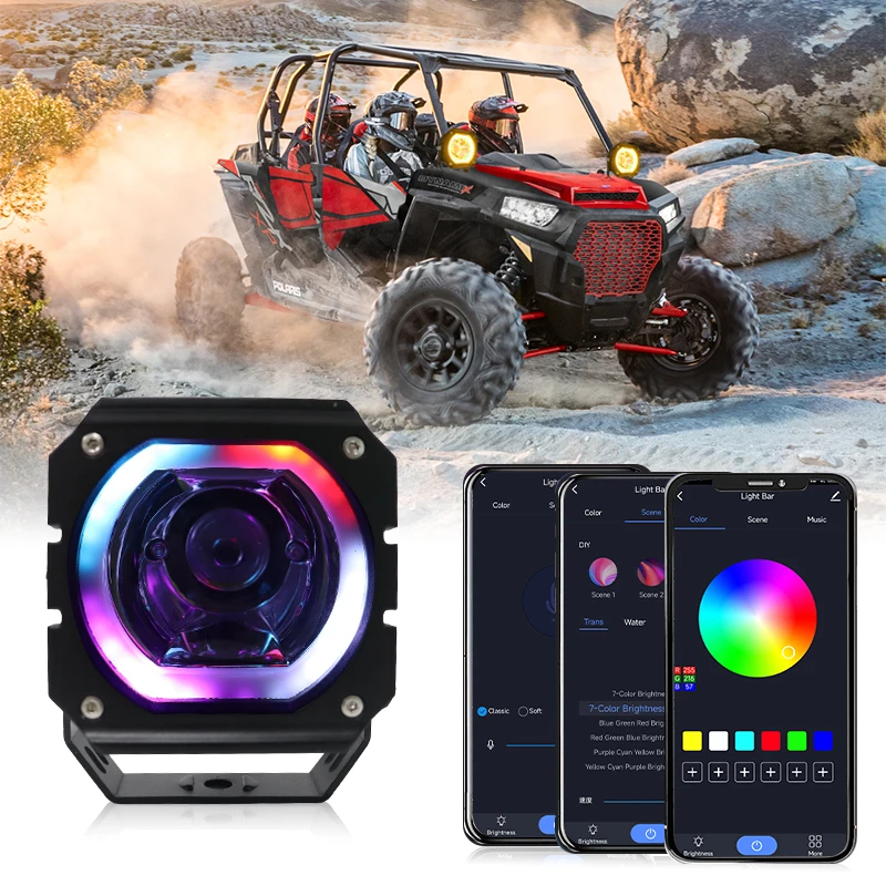 App Control 4Inch Auxiliary Light 4x4 Led Light bar Fog Driving Lamp RGB High Bright ForTruck Motorcycle Offroad Driving Lights
App Control 4Inch Auxiliary Light 4x4 Led Light bar Fog Driving Lamp RGB High Bright ForTruck Motorcycle Offroad Driving Lights