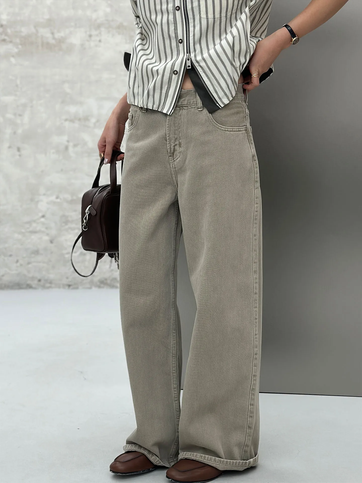 American Retro Washed Straight Leg Wide Leg Pants High Waist Cotton Blend Casual Versatile Clean Version Spring New Style
American Retro Washed Straight Leg Wide Leg Pants High Waist Cotton Blend Casual Versatile Clean Version Spring New Style