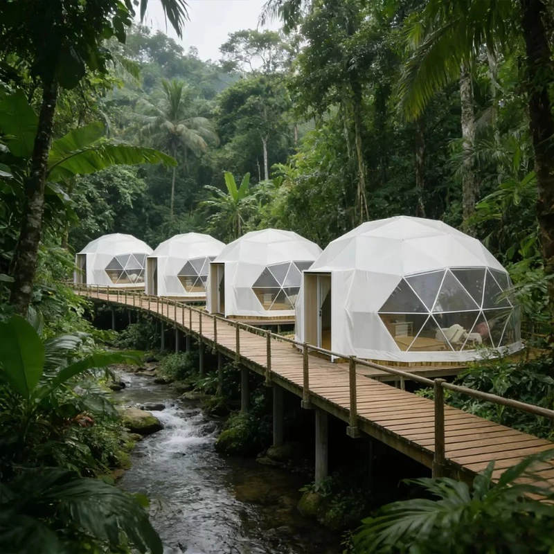 New Design Waterproof White Round Luxury Dome House Two Level Geodesic Camping Tent Factory Direct Custom
New Design Waterproof White Round Luxury Dome House Two Level Geodesic Camping Tent Factory Direct Custom