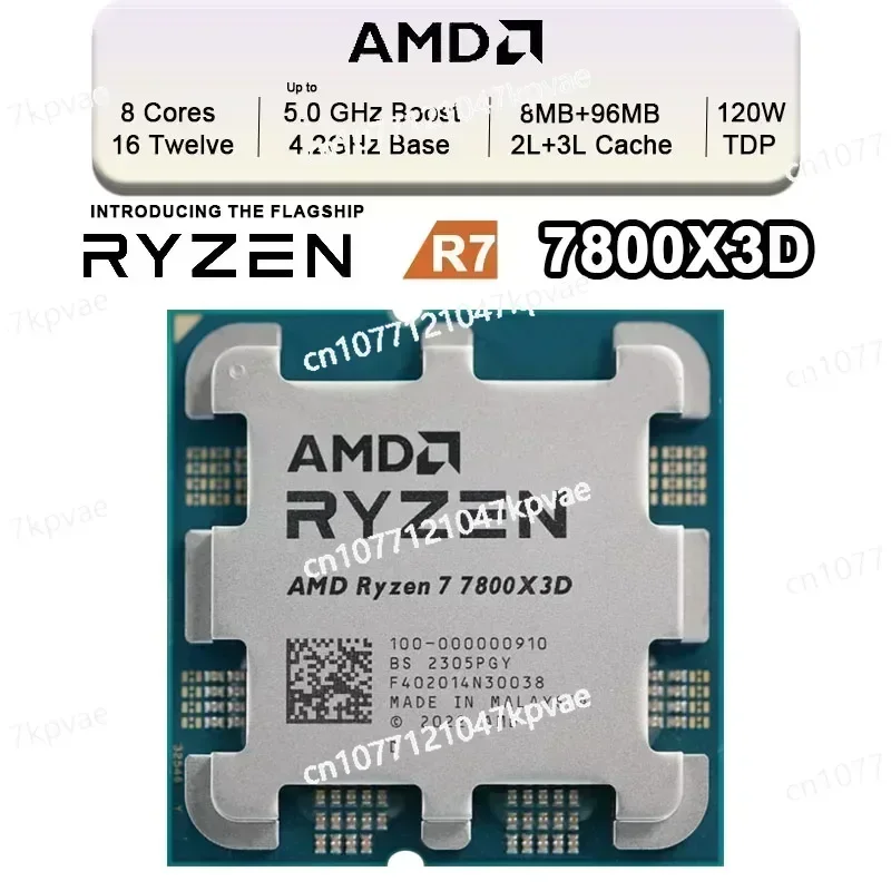 7 7800X3D R7 7800X3D 5.0 GHz 8-Core 16-Thread CPU Processor 5NM 96M 100-100000910 Socket AM5 New Tray Without Cooler
7 7800X3D R7 7800X3D 5.0 GHz 8-Core 16-Thread CPU Processor 5NM 96M 100-100000910 Socket AM5 New Tray Without Cooler
