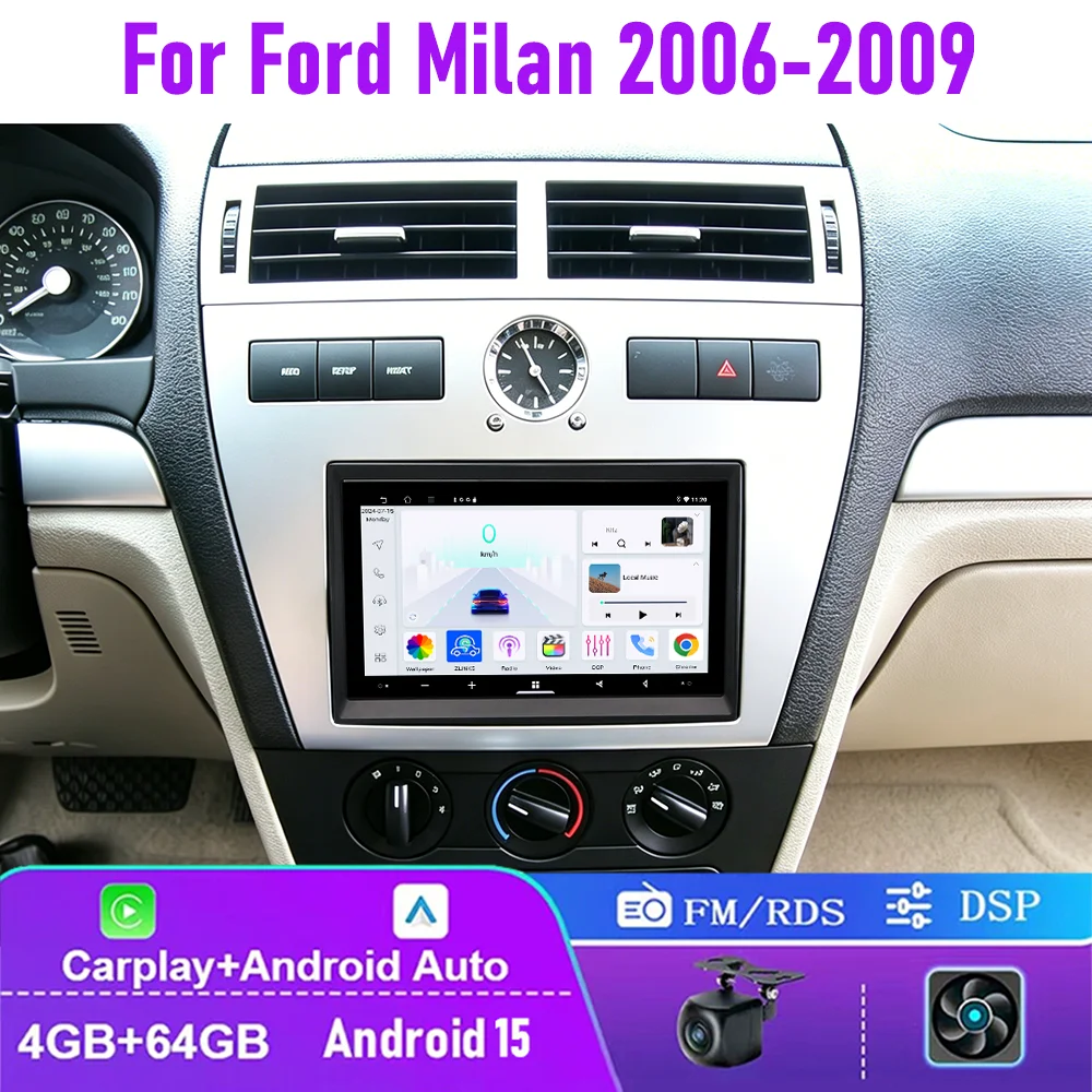 7" 4+64GB For Ford Milan 2006-2009 Car Radio Wireless CarPlay Android 15 Auto Head Unit Canbus Steering Wheel Control
7" 4+64GB For Ford Milan 2006-2009 Car Radio Wireless CarPlay Android 15 Auto Head Unit Canbus Steering Wheel Control