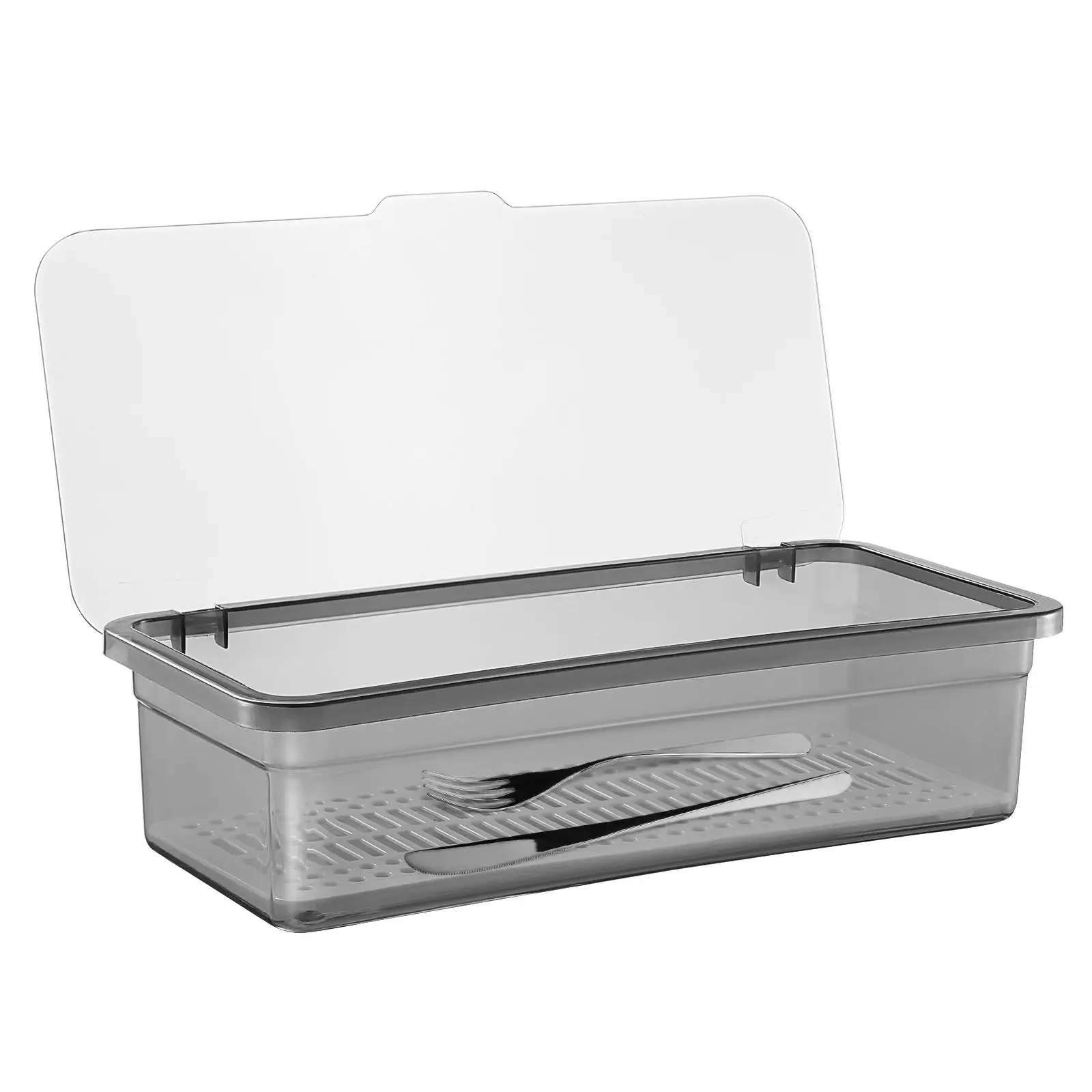 Sealable Cutlery Storage Box Plastic Chopsticks Holder Utensil Container Kitchen Tray Case Dust Proof Drain Function
Sealable Cutlery Storage Box Plastic Chopsticks Holder Utensil Container Kitchen Tray Case Dust Proof Drain Function