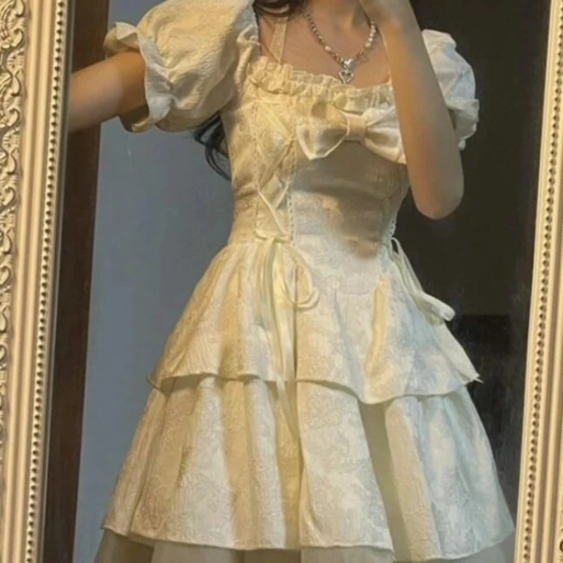 Korean 2025 White Japanese Cute Party Mini Fairy Dress New Sweet Kawaii Dress Women Bubble Sleeve Casual France Elegant dfgfd2
Korean 2025 White Japanese Cute Party Mini Fairy Dress New Sweet Kawaii Dress Women Bubble Sleeve Casual France Elegant dfgfd2