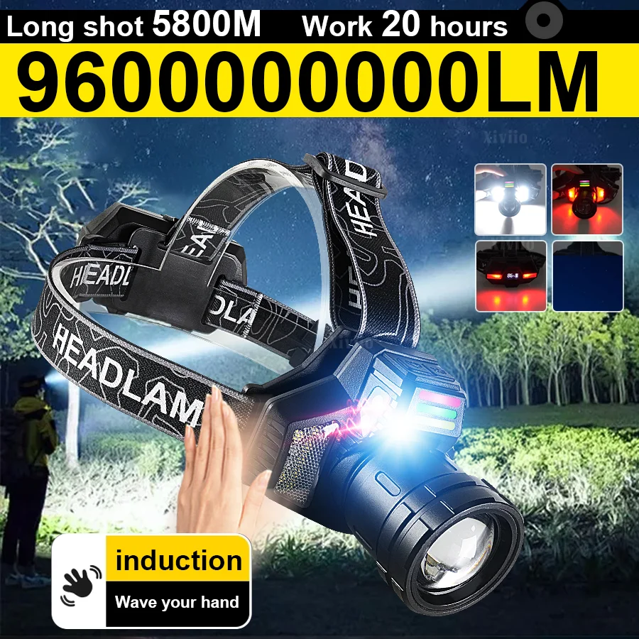 Новая светодиодная фара высокой мощности 1200 Вт 960000000LM, супер яркий зум, водонепроницаемый налобный фонарь, уличный фонарь для кемпинга, работы, охоты
Новая светодиодная фара высокой мощности 1200 Вт 960000000LM, супер яркий зум, водонепроницаемый налобный фонарь, уличный фонарь для кемпинга, работы, охоты