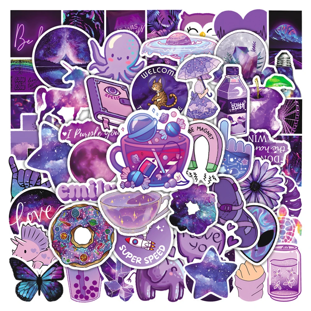 10/30/50pcs Cute Cartoon Purple Aesthetic Stickers Ins Style Graffiti Sticker DIY Water Bottle Phone Suitcase Decals Decoration 
10/30/50pcs Cute Cartoon Purple Aesthetic Stickers Ins Style Graffiti Sticker DIY Water Bottle Phone Suitcase Decals Decoration