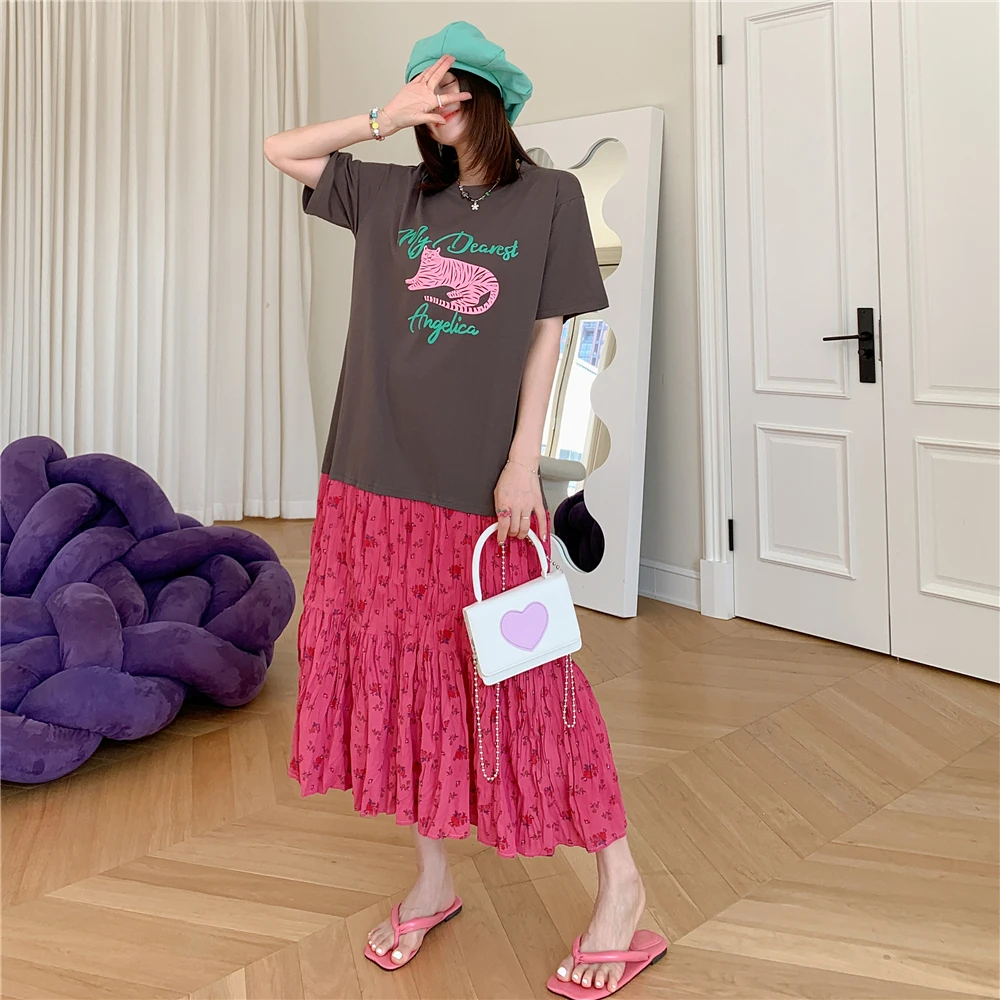 NYFS 2022 Summer New Korea Woman Dress Vestidos Robe Elbise Loose Pure Cotton Patchwork Cartoon Print Short Sleeve Long Dress
NYFS 2022 Summer New Korea Woman Dress Vestidos Robe Elbise Loose Pure Cotton Patchwork Cartoon Print Short Sleeve Long Dress