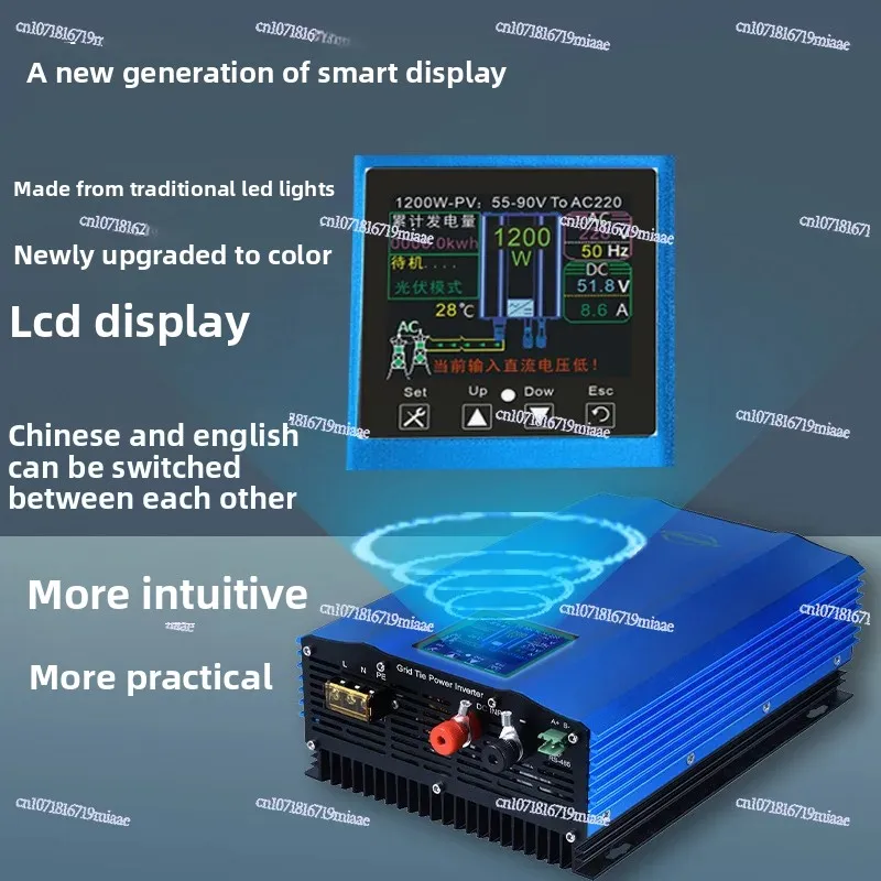 1200W Anti-countercurrent Micro Grid-connected Inverter Solar Photovoltaic Household Battery Single-phase Battery High Frequency
1200W Anti-countercurrent Micro Grid-connected Inverter Solar Photovoltaic Household Battery Single-phase Battery High Frequency