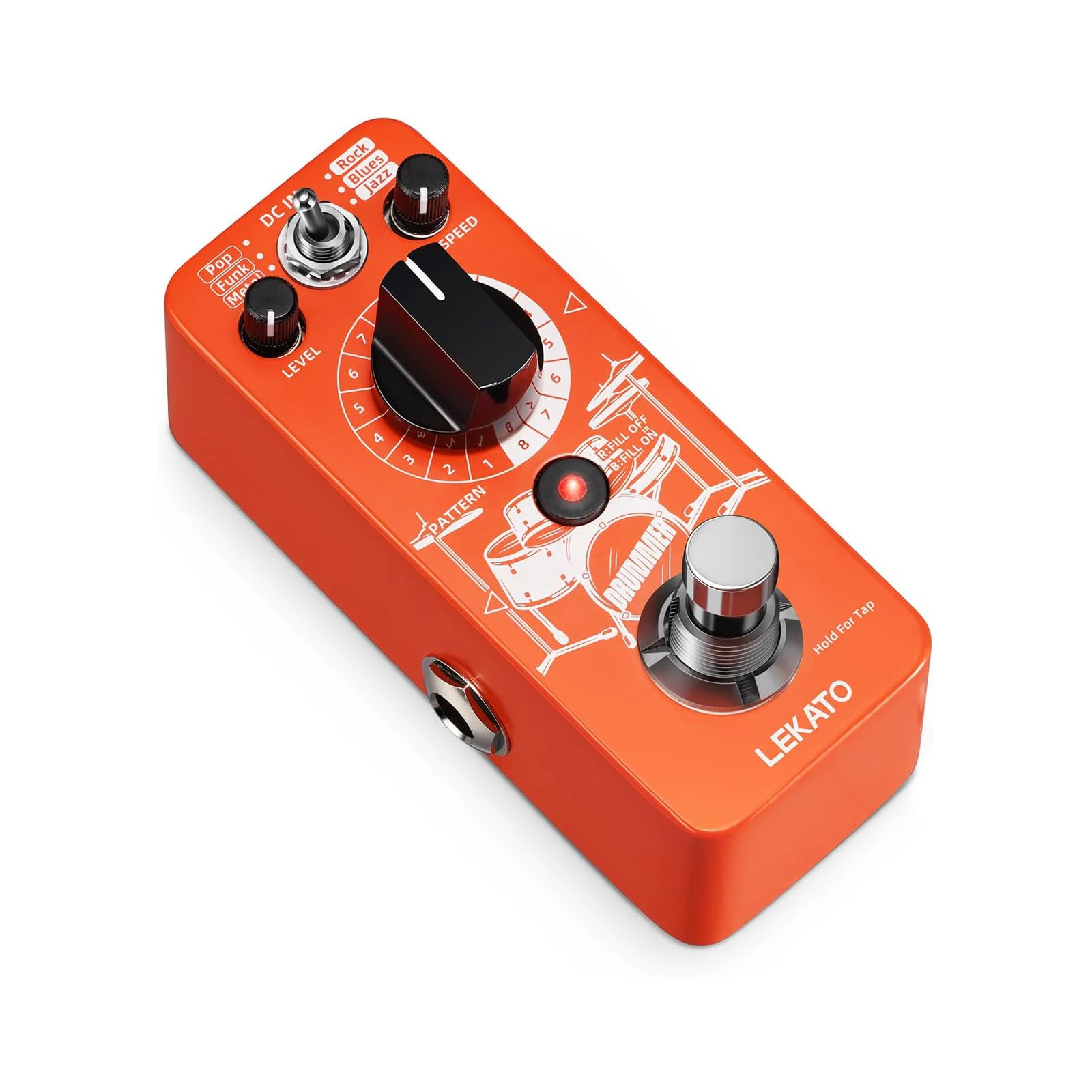 Lekato Pro Drum Machine Pedal W/dynamic Fill Generator - 48 Grooves & 6 Style Engines for Studio/live Guitar Performances
Lekato Pro Drum Machine Pedal W/dynamic Fill Generator - 48 Grooves & 6 Style Engines for Studio/live Guitar Performances